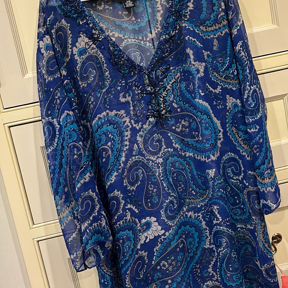 Tunic/cover up.Over size.Sheer